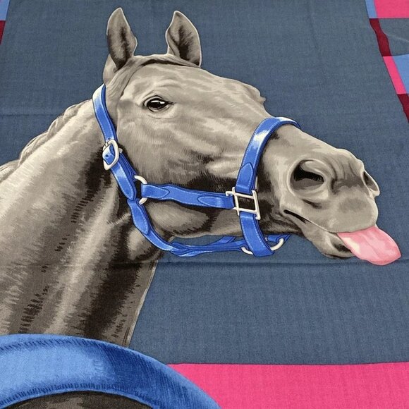 HERMES Carre100 - Gray Blue Gray Multi Cashmere Silk Scarf - Picture 2 of 5
